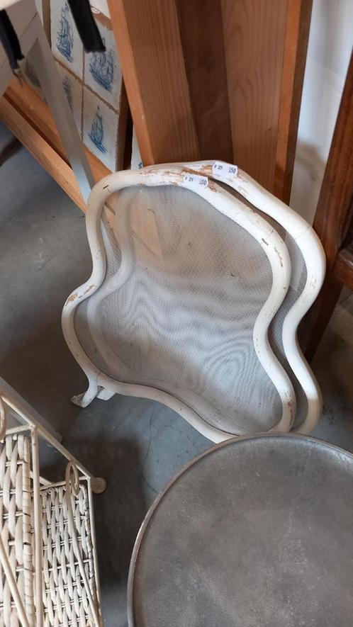 Vintage Haardscherm met Houten Frame, Huis en Inrichting, Woonaccessoires | Dienbladen, Gebruikt, Hout, Ovaal, Ophalen of Verzenden