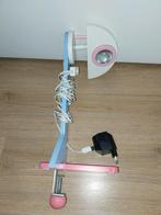 Roze lila blauw wit houten spotlamp bureaulamp, Ophalen of Verzenden, Zo goed als nieuw, Lamp