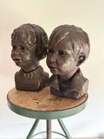 Geert kunen 2 sculptures van kinderhoofdjes, Ophalen of Verzenden, Zo goed als nieuw, Mens