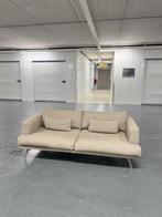 Goossens Parker 2,5-zitsbank – Scandinavisch Design – Beige, Ophalen, 75 tot 100 cm, Zo goed als nieuw, Stof