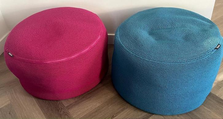 Borek crochette poefs en kussens, Tuin en Terras, Overige Tuin en Terras, Zo goed als nieuw, Ophalen