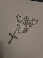 Vintage rozenkrans messing – witte kralen – Maria met Kind, Sieraden, Tassen en Uiterlijk, Antieke sieraden, Ophalen of Verzenden