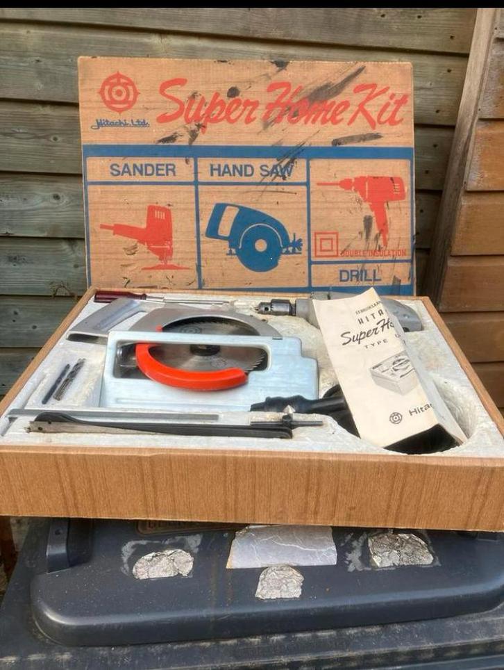 Vintage Hitachi Super Home Kit DL-3E, Doe-het-zelf en Verbouw, Gereedschap | Boormachines, Zo goed als nieuw, Ophalen of Verzenden