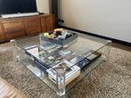 Glazen salontafel – Bor Design The Hague Facet, Huis en Inrichting, Tafels | Salontafels, Ophalen, Gebruikt, Vierkant, Glas