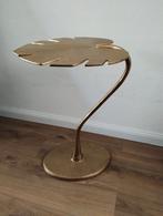 Bijzettafel metaal goudkleur Monstera blad, Huis en Inrichting, Tafels | Bijzettafels, Ophalen, Minder dan 55 cm, Metaal of Aluminium