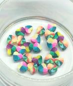 12x hart polymeerkraal mix multi colour, Ophalen of Verzenden, Nieuw, Kraal