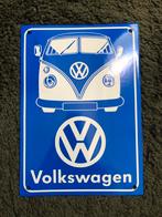 emaille bord VWmet de T1 erop, mooi afmetingen, Ophalen of Verzenden, Zo goed als nieuw, Reclamebord