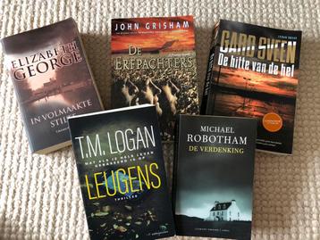 5 thrillers: Grisham/ Sveen/ Logan/ George/ Robotham beschikbaar voor biedingen