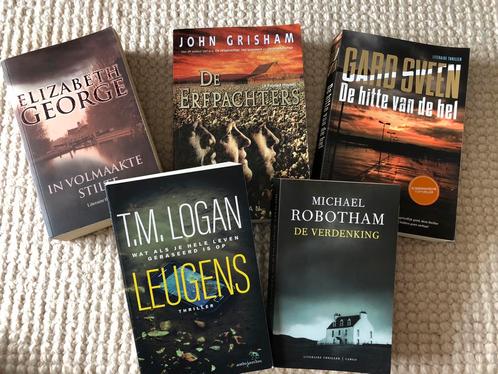 5 thrillers: Grisham/ Sveen/ Logan/ George/ Robotham, Boeken, Thrillers, Gelezen, Nederland, Ophalen of Verzenden