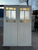 Set schuif / en-suite deuren met glas en roede 263x178cm, Antiek en Kunst, Curiosa en Brocante, Ophalen
