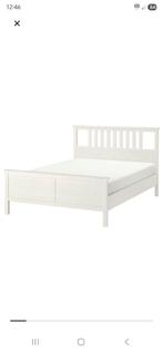 Ikea hemnes bed 2 persoons, Huis en Inrichting, Slaapkamer | Bedden, Ophalen, Eenpersoons, Wit, 80 cm