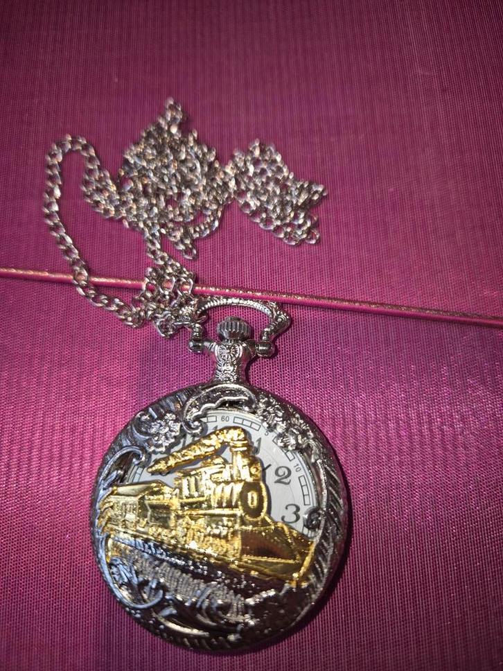 Zakhorloge met Stoomtrein - Nieuw!, Sieraden, Tassen en Uiterlijk, Overige Accessoires, Ophalen of Verzenden