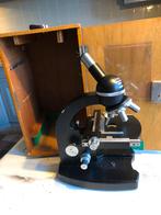 Originele Erma microscoop in houten kist, Ophalen, Gebruikt, 400x tot 1000x, Biologische microscoop