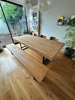 Mooie eettafel set, eetset, teakhouten eettafel met bankje, Huis en Inrichting, Tafels | Eettafels, Ophalen