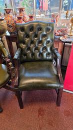 2 Chesterfield bureau stoelen leder, Ophalen