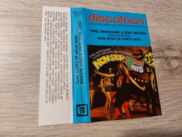 CHIEL MONTAGNE & EDDY BECKER - NON STOP 28 PARTY HITS (MC), Cd's en Dvd's, Cassettebandjes, Zo goed als nieuw, Origineel, Pop