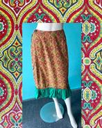 Vintage jaren 70 batik rok maat 36, Kleding | Dames, Rokken, Bruin, Verzenden, Vintage, Knielengte