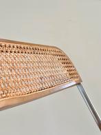 Vintage plia klap stoel Castelli webbing chrome jaren 50/60, Huis en Inrichting, Stoelen, Gebruikt, Bruin, Eén, Riet of Rotan