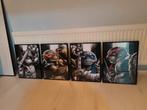 Teenage Mutant Ninja Turtles set in lijst, Minder dan 50 cm, Ophalen of Verzenden, Zo goed als nieuw, Schilderij