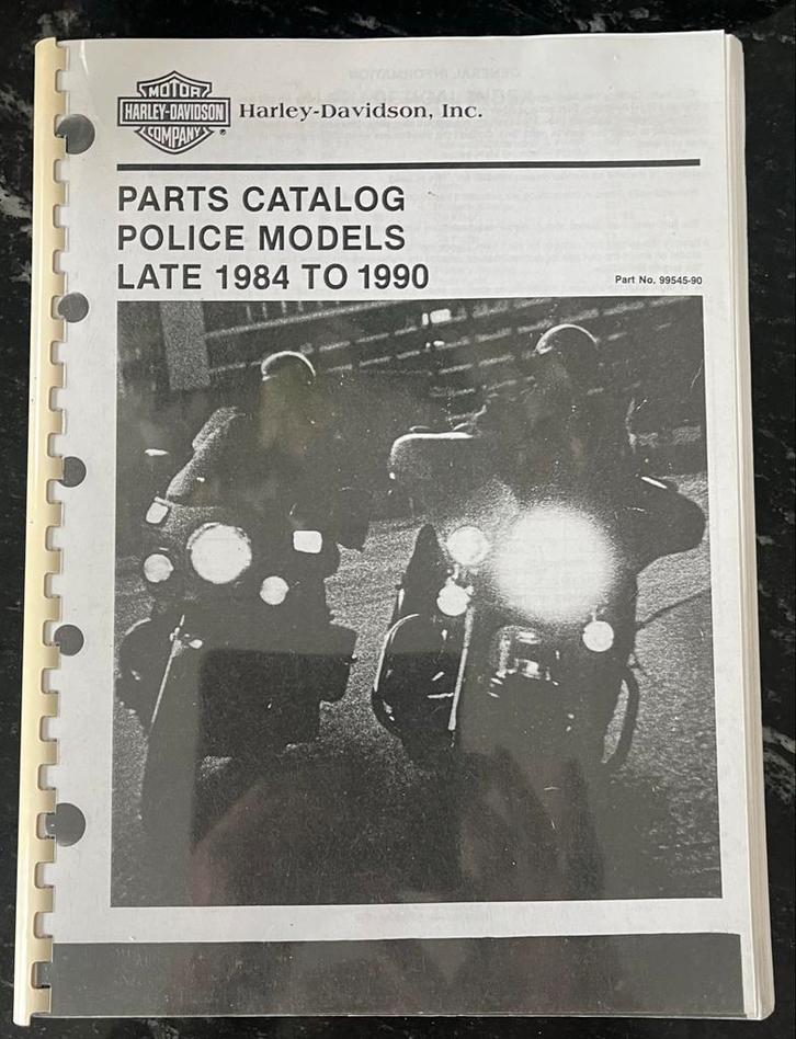 Harley Davidson Politie Modellen Onderdelen Catalogus 1984-1, Motoren, Handleidingen en Instructieboekjes, Harley-Davidson of Buell