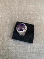 Ring zilver met amethist maat 55, Ophalen of Verzenden, 17 tot 18, Zilver, Dame