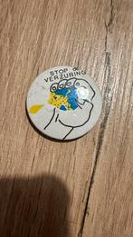 Button, stop de verzuring, Verzamelen, Speldjes, Pins en Buttons, Ophalen of Verzenden, Gebruikt, Overige onderwerpen