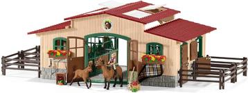 Complete Schleich manege met auto + trailer +wasplaats +meer beschikbaar voor biedingen