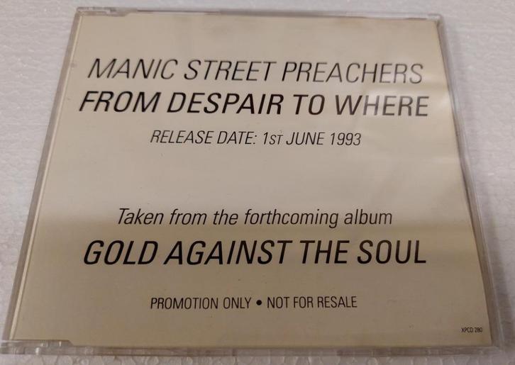 Manic Street Preachers PROMO CD-single From despair to where, Cd's en Dvd's, Cd Singles, Zo goed als nieuw, Pop, 1 single, Verzenden