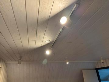 Lamp luniance vintage jaren 80 wit draaispot 13x beschikbaar voor biedingen