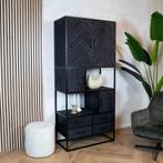 Wandkast / vakkenkast mangohout, Huis en Inrichting, Ophalen, Zo goed als nieuw, Minder dan 150 cm, 150 tot 200 cm