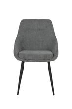 Eetkamerstoel Jennifer in een mooie grijze stof, Ophalen, Nieuw, Metaal, Vijf, Zes of meer stoelen