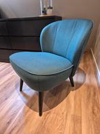 Woood fauteuil sara petrol, Huis en Inrichting, Fauteuils, Ophalen, Gebruikt, 75 tot 100 cm, 50 tot 75 cm