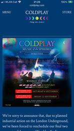 Coldplay Wembley Londen 12 september 4 zitplaatsen, Tickets en Kaartjes, Drie personen of meer, September