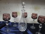 Kristallen geslepen wijnglazen en karaf VINTAGE, Antiek en Kunst, Antiek | Glas en Kristal, Ophalen