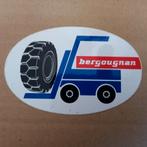 Leuke oude sticker.   bergougman Heftruck banden., Ophalen of Verzenden, Zo goed als nieuw, Overige typen