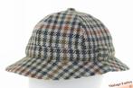 Vintage Deerstalker pet Kangol Tweedmuir bruin geruit wol 57, Hoed, Ophalen of Verzenden, Kangol Tweedmuir, 57 cm (M, 7⅛ inch) of minder
