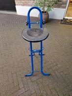 Blauwe Kruk met Rugleuning, Huis en Inrichting, Ophalen of Verzenden, Gebruikt