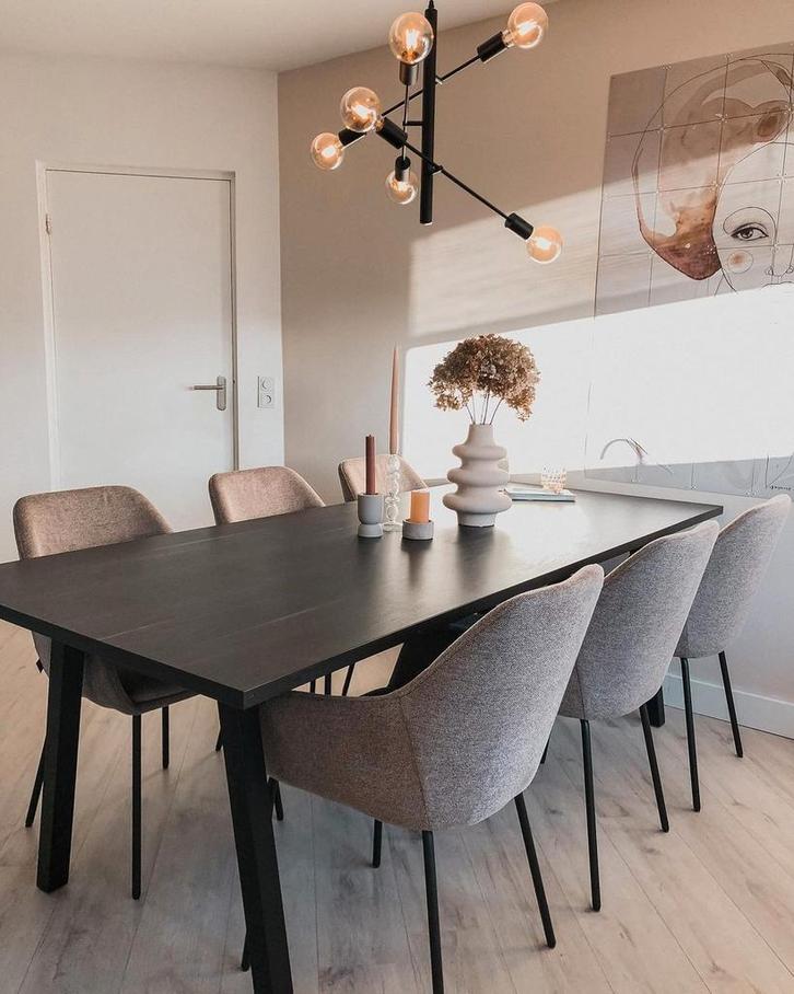 4x Kick eetkamerstoel , taupe (zgan), Huis en Inrichting, Stoelen, Zo goed als nieuw, Eén, Metaal, Overige kleuren, Ophalen