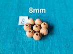 Beukenhouten kralen 8mm - per 10 stuks, Verzenden, Nieuw, Kraal