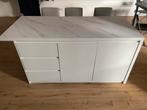 Keuken eiland (HOMARY) + 3 barstoelen (IKEA), Huis en Inrichting, Keuken | Keukenelementen, Ophalen, 75 cm of meer, Wit, 50 tot 100 cm