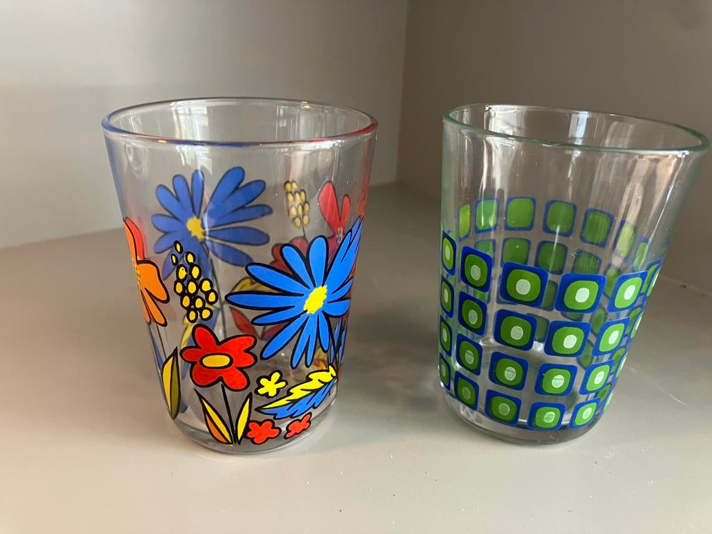 Vintage limonade glaasjes, Ophalen of Verzenden, Zo goed als nieuw, Borrel- of Shotglas