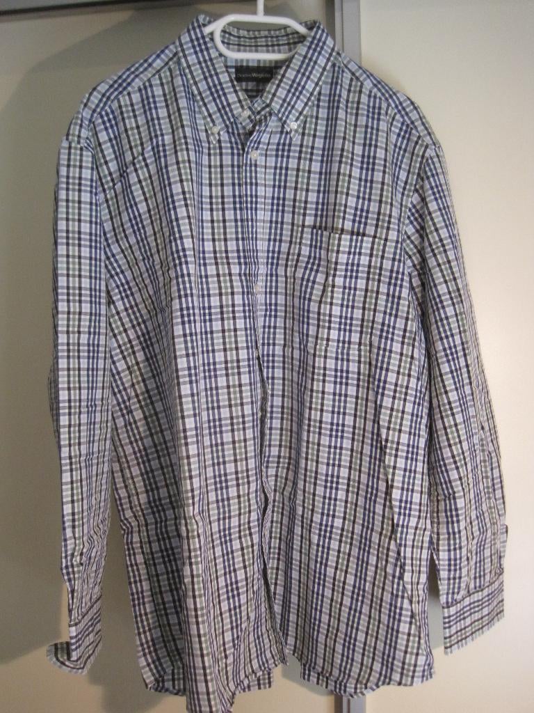 045 - overhemd 2XL van Charles Vögele, Kleding | Heren, Overhemden, Zo goed als nieuw, Overige halswijdtes, Blauw, Verzenden