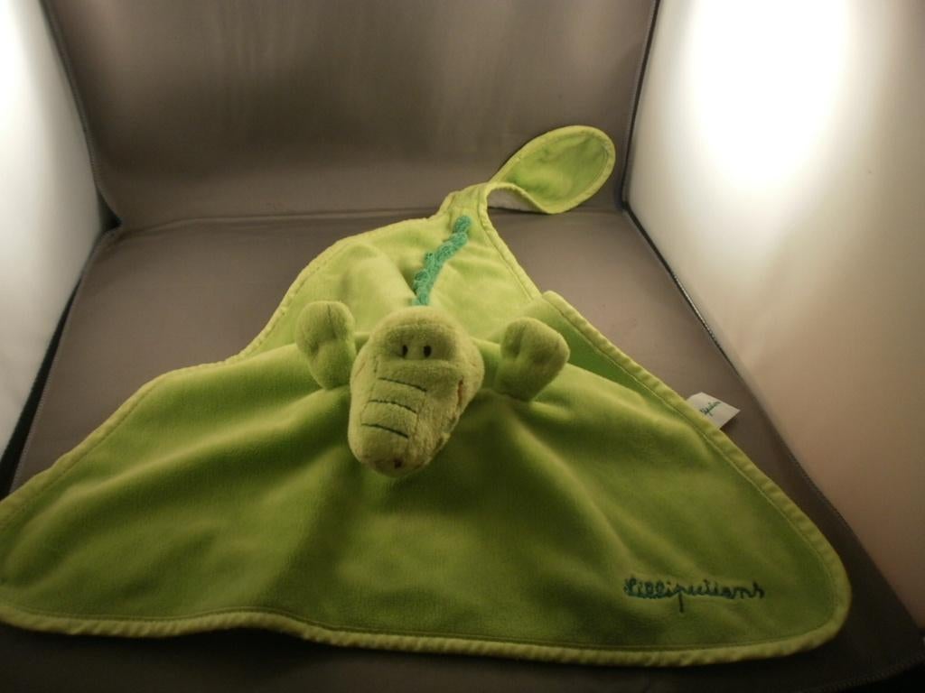 lilliputters lilliputiens krokodil/kip doek groen wit, Groen, Overige typen, Nieuw, Ophalen of Verzenden