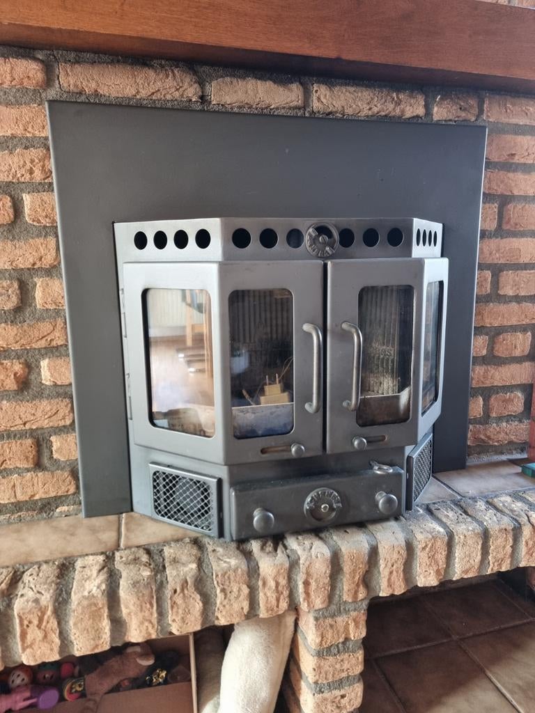 Inzethaard barbas met ventilatoren!, Ophalen, Inbouwhaard, Houthaard