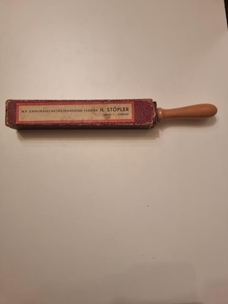 Antieke scheermes strop van H. Stöpler, Utrecht, Ophalen of Verzenden