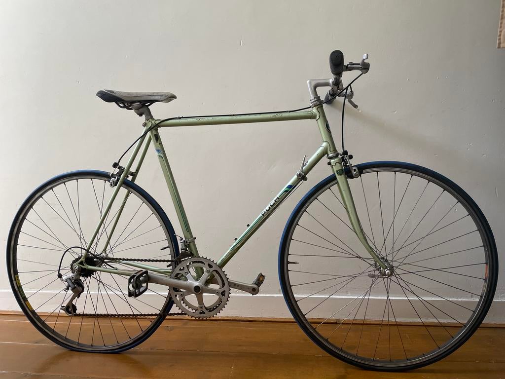 Puch Mistral SE – 1981 – Groen retro racefiets frame, Gebruikt, Staal, 57 tot 61 cm, Ophalen