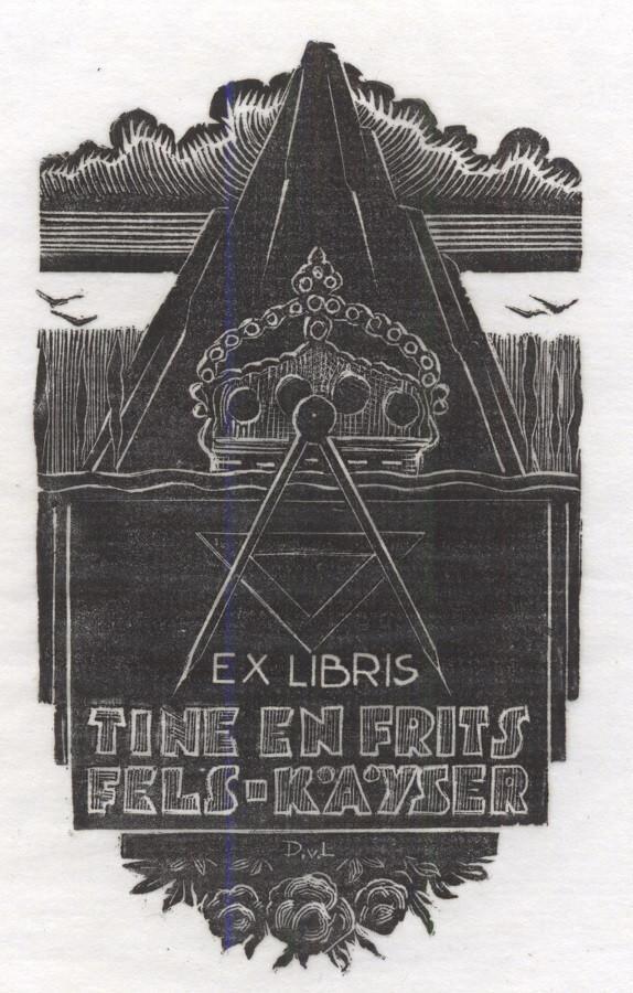0239 Ex Libris Nederland : Dirk Govert van Luijn, 1944, Antiek en Kunst, Kunst | Etsen en Gravures, Verzenden
