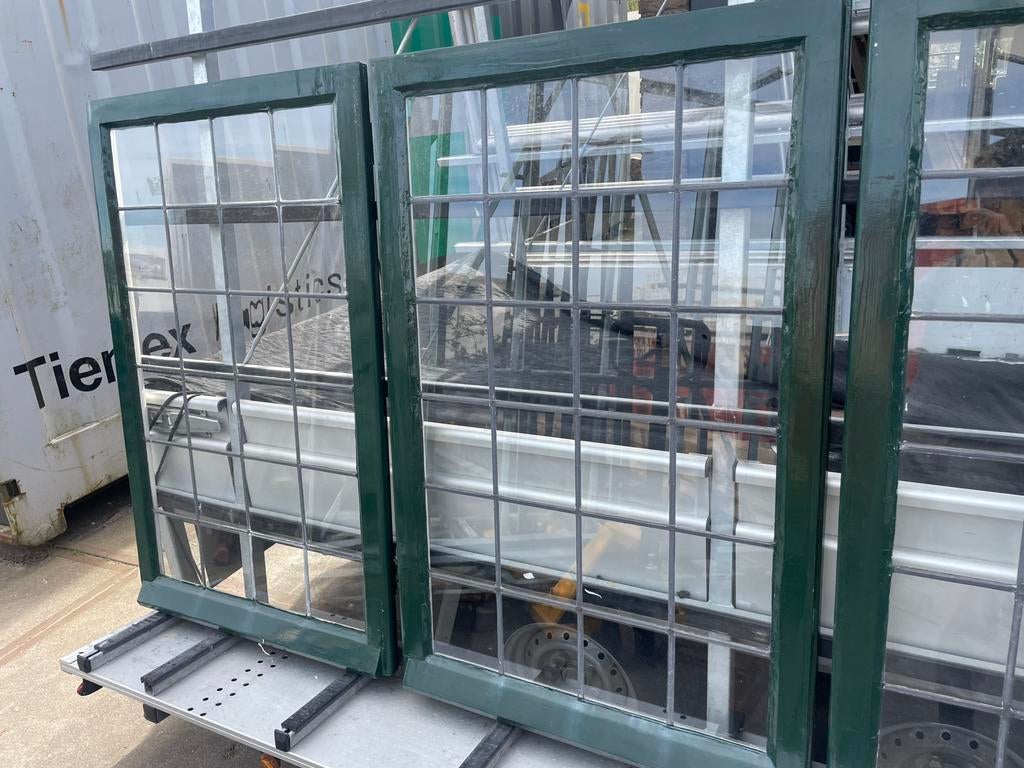 Glas in lood ramen 4 stuks, Antiek en Kunst, Ophalen