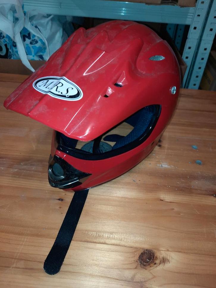 M.R.S. Rode full‑face motor/crosshelm – maat XL (61–62 cm), Motoren, Kleding | Motorhelmen, Dames, Heren, Offroadhelm, XL, Overige merken