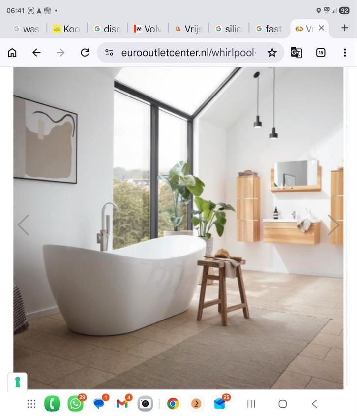 Vrijstaand Whirlpool Bad Ovad 180x90x72CM, Huis en Inrichting, Badkamer | Complete badkamers, Nieuw, Ophalen of Verzenden